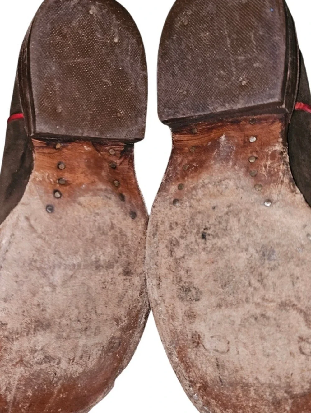 Quincy Brown Embroidered Suede Boots with Red Accents